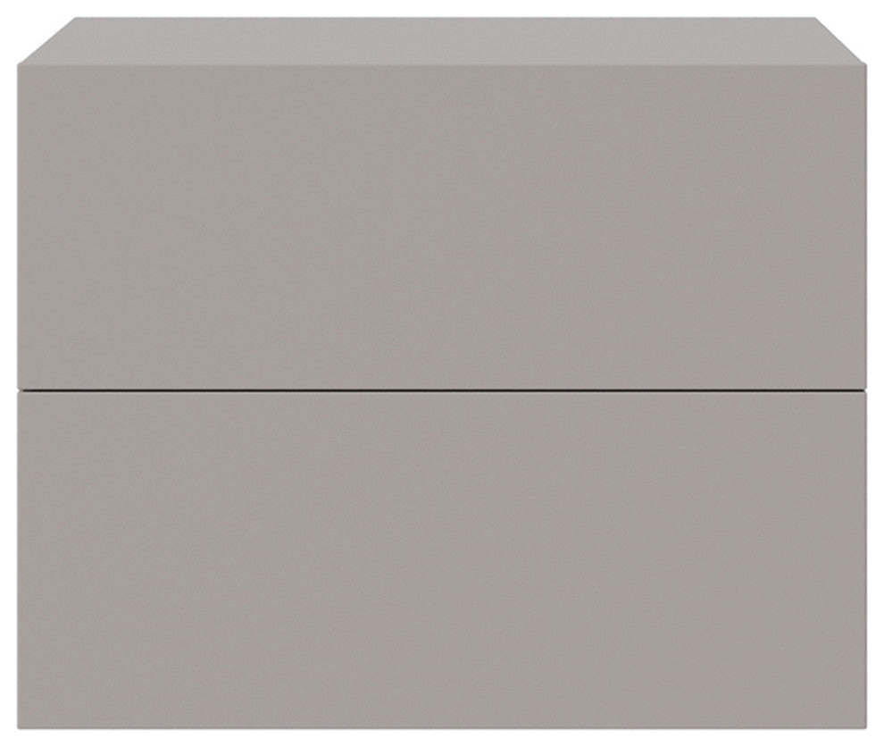 Ayla Nightstand, Taupe High Gloss