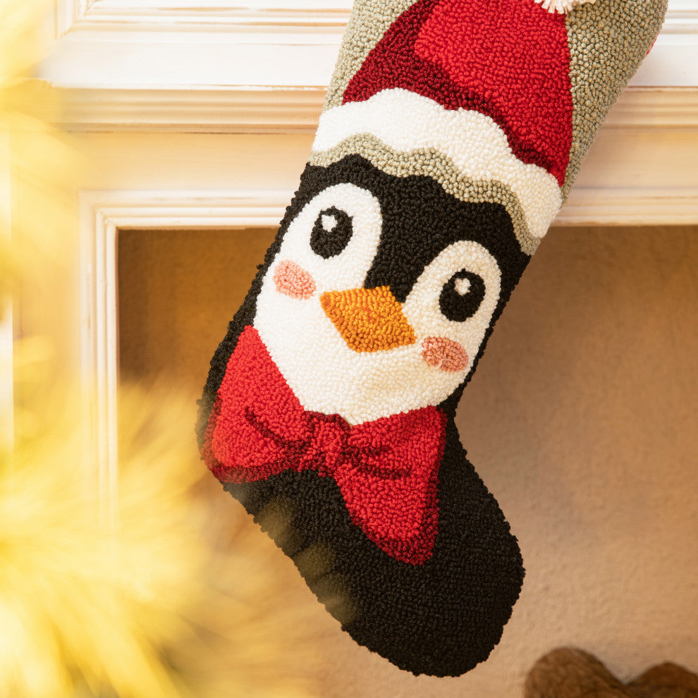 20.5"L Hooked Stocking, Penguin