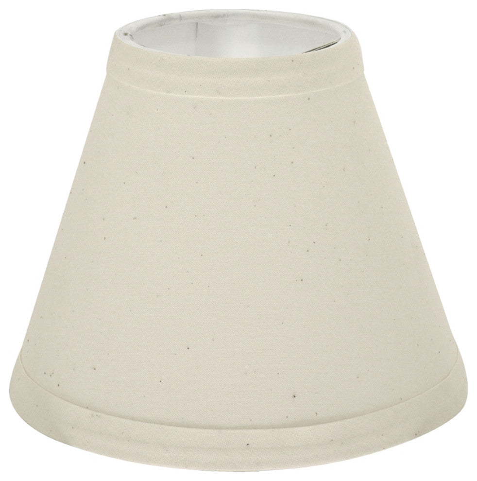 32118-9 Hardback Empire Chandelier Clip On Lamp Shade Off White Cotton 3"x6"x5"