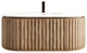 Eviva Haven 39" Medium Oak Wall Mount Vanity, White Solid Surface Integrated Top