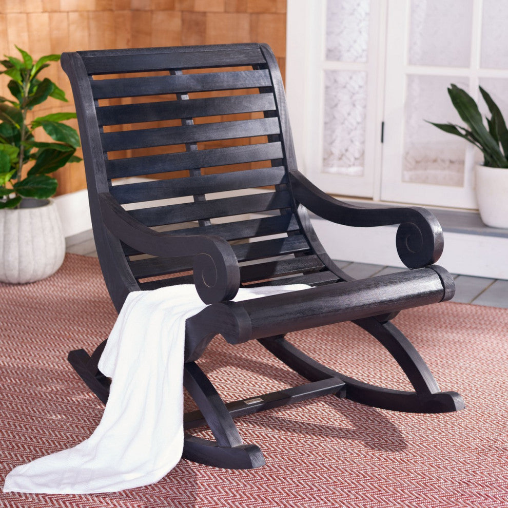 Safavieh Outdoor Sonora Rocking Chair Black