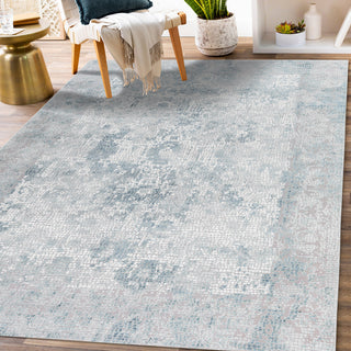 Haleena Davies Gray/Blue Polyester Blend Area Rug, 4'1"x6'