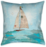 Laural Home Coastal Notes I 18" X 18" Indoor Decorative Pillow