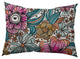 Flower Melange Decorative Throw Pillow, Orange, 14"x20"