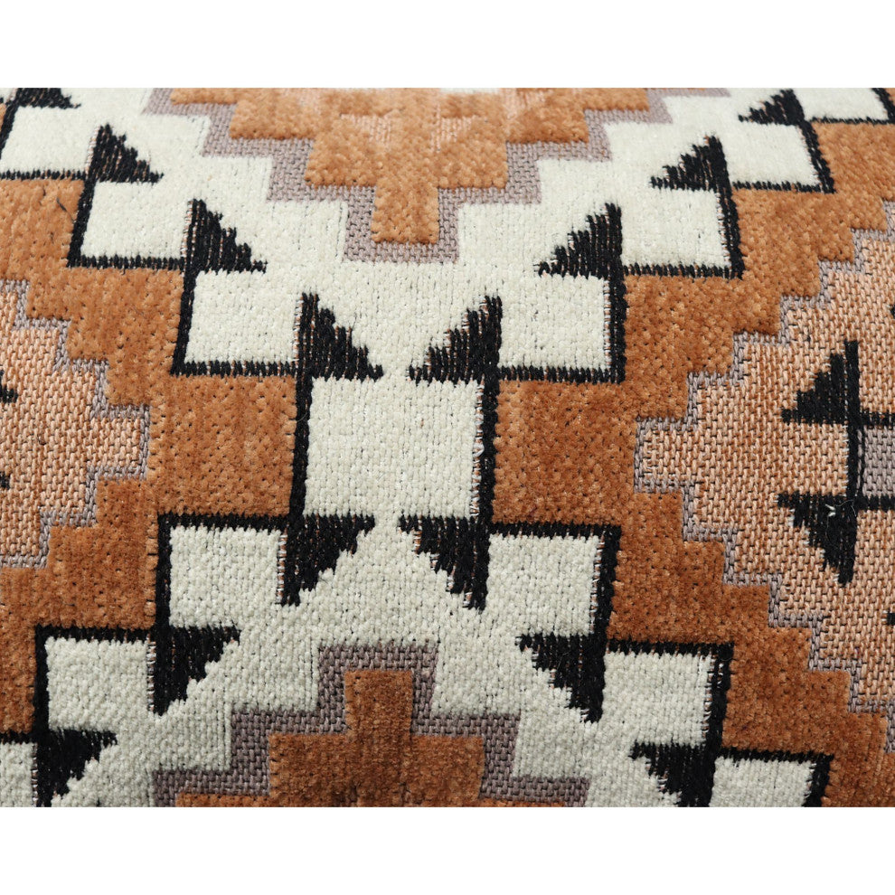 Fawn Machine Woven with Tassels Villere Throw Pillow, 16" x 26"