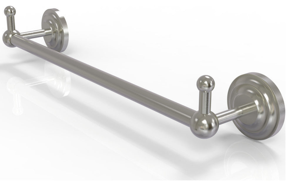 Prestige Que New 24" Towel Bar with Integrated Hooks, Satin Nickel