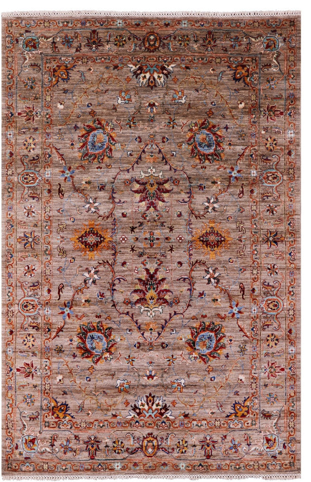 Hand-Knotted Persian Tabriz Wool Rug 5' 9" X 8' 7" - Q12928
