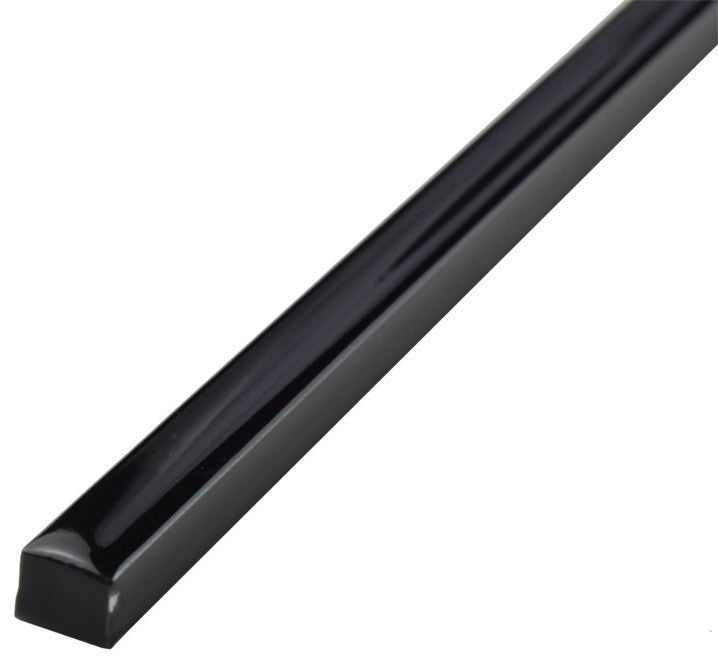 Listelo Ceramic Liner Wall Trim Tile, Nero, Listelo Liner