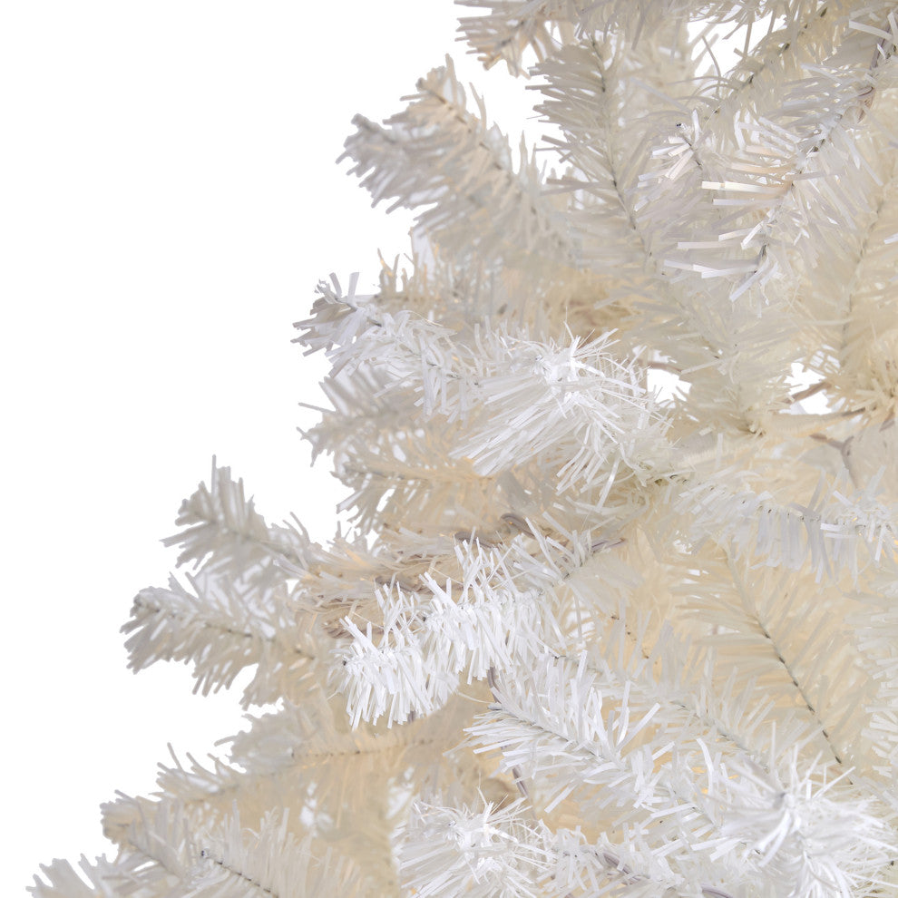 8' White Artificial Christmas Tree With 1500 Bendable Branches