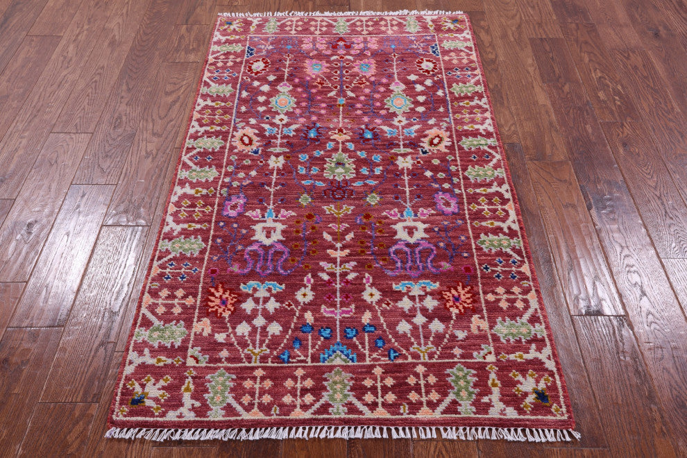 3' 1" X 5' 4" Turkish Oushak Handmade Rug - Q15384