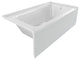 PULSE Tubs White 100% Acrylic Alcove Tub, 32"D, Right