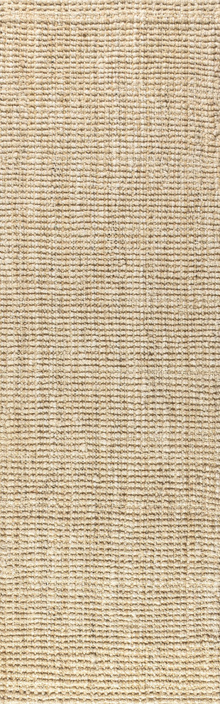 Hiro Hand Woven Chunky Jute Ivory 2 ft. x 10 ft. Runner Rug