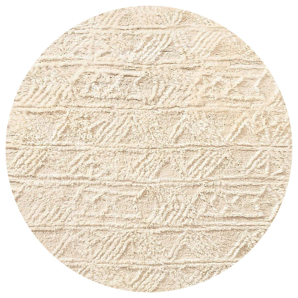 Ahgly Company Indoor Round Mid-Century Modern Area Rugs, 7' Round