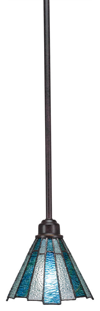 Blacksmith 1-Light Stem Mini Pendant, Sea Ice Art