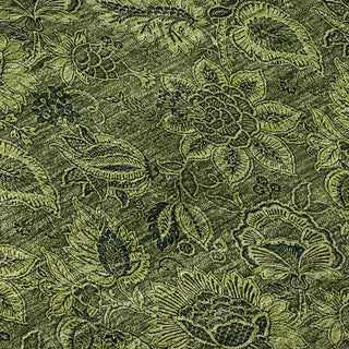 Premium Machine Washable Mayfield AMF661 Olive 2'3" x 7'6" Runner Rug