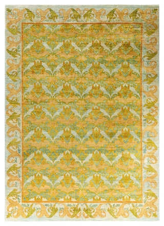 Overdyed, One-of-a-Kind Hand-Knotted Area Rug Green, 8'10"x12'3"