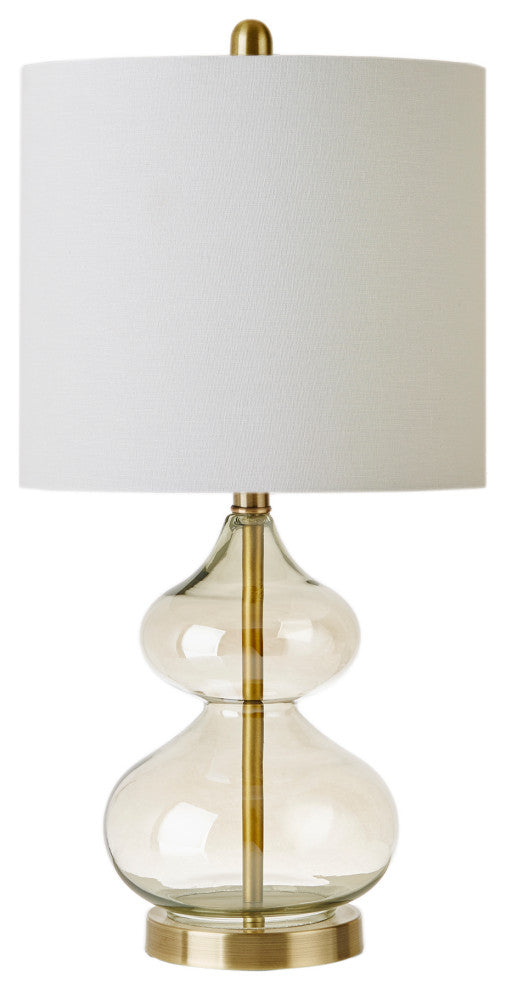 Ellipse Curved Glass Table Lamp Set of 2, Gold