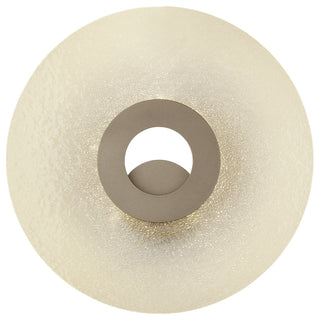 Orbit LED Sconce, Soft Gold Finish, 21" Clear Textured Glass