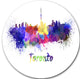 Toronto Skyline, Cityscape Large Disc Metal Wall Art, 36"