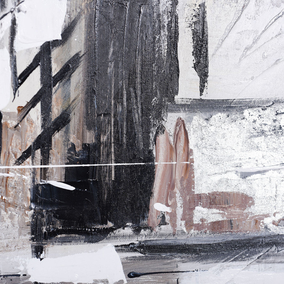 Voguish I Contemporary Hand Painted Textured Framed Canvas