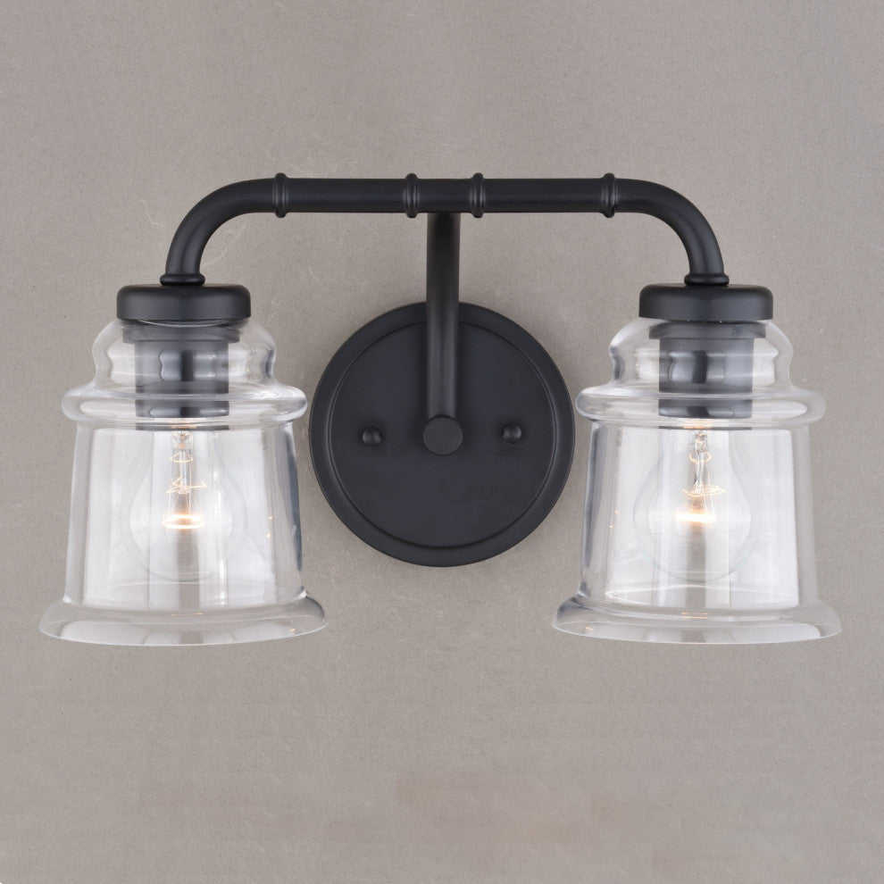 Toledo 2-Light Vanity Matte Black