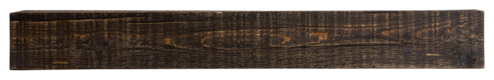 Solid Beam Fireplace Mantel Shelf, Dark Chocolate, 60"