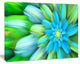 Massive Green Fractal Flower, Large Floral Canvas Art Print, 60x40