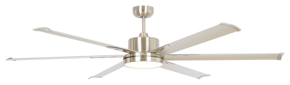 65 in Brushed Nickel Modern LED Ceiling fan with 6 Blades