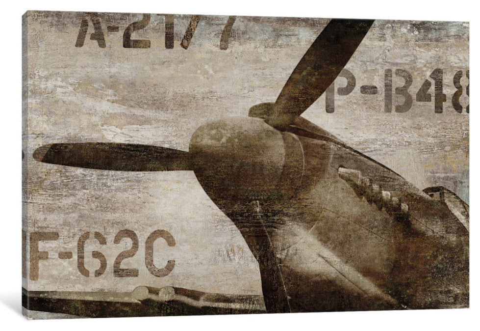 "Vintage Airplane" by Dylan Matthews, Canvas Print, 18"x12"