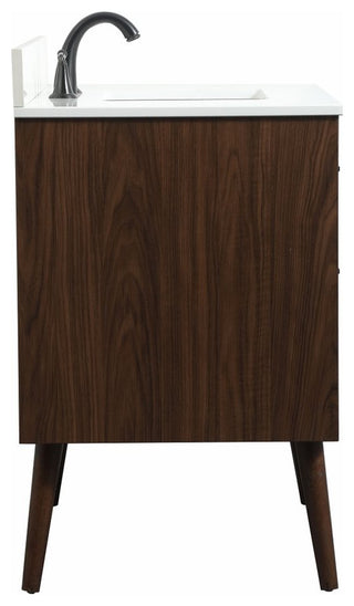 Bella 36" Midcentury Modern Walnut-Light Bathroom Vanity