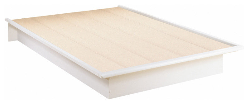South Shore Step One Full Platform Bed, 54'', Pure White