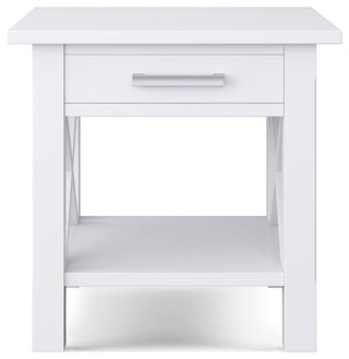 Kitchener SOLID WOOD End Table, White