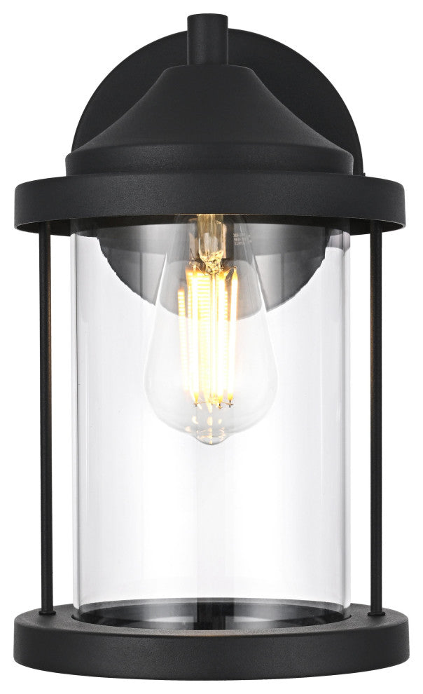 Home Living 7" Outdoor Wall Sconce, Black