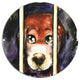 Sad Dog In Animal Shelter, Animal Disc Metal Artwork, 11"