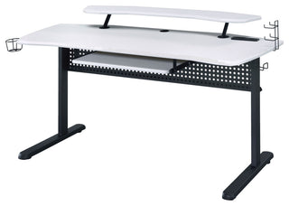 ACME Vildre Gaming Table WithUSB Port, Black and White Finish