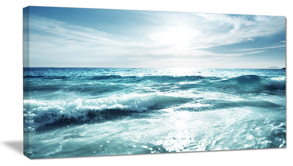 "Seychelles Beach at Sunset" Canvas Print