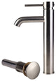 European Vessel Sink Faucet and Drain Set Brushed Nickel