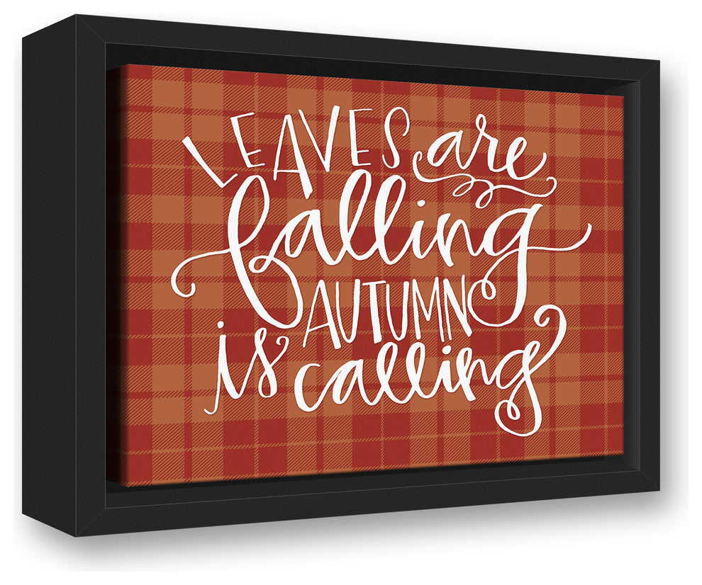 Plaid Autumn Calling 8x10 Black Floating Framed Canvas