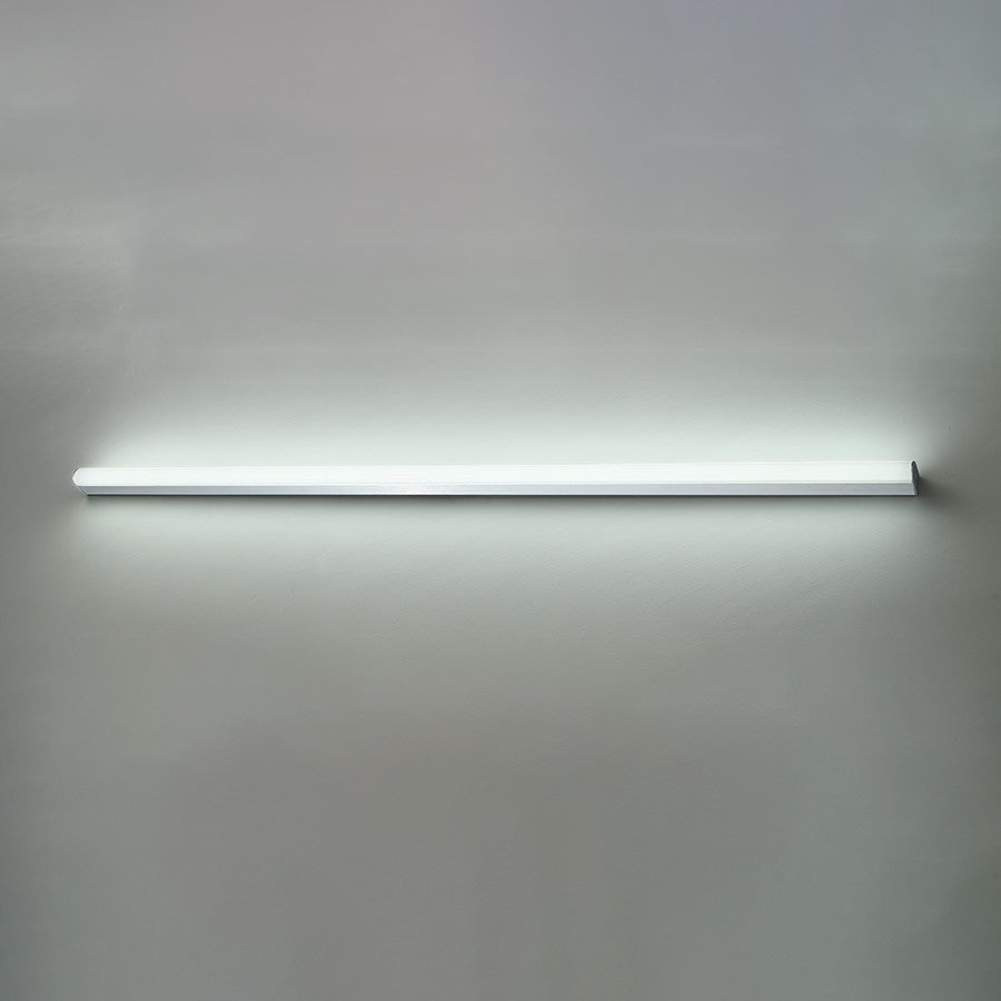 Slim Nightstick 60" LED Bathroom Vanity & Wall Light 3000K, Brushed Aluminum