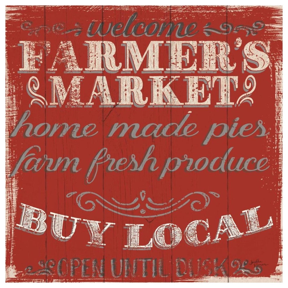 "Farmers Market X" Digital Paper Print by Janelle Penner, 38"x38"