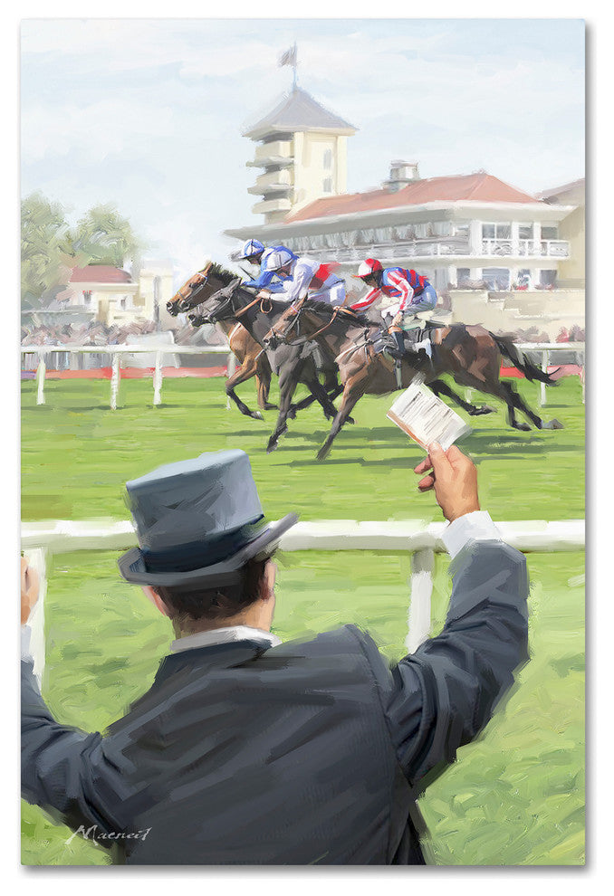 The Macneil Studio 'Horse Racing' Canvas Art, 32"x22"