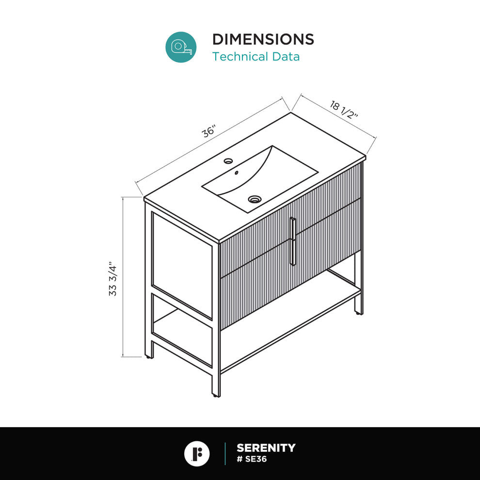 Fine Fixtures Serenity Modern bathroom vanity