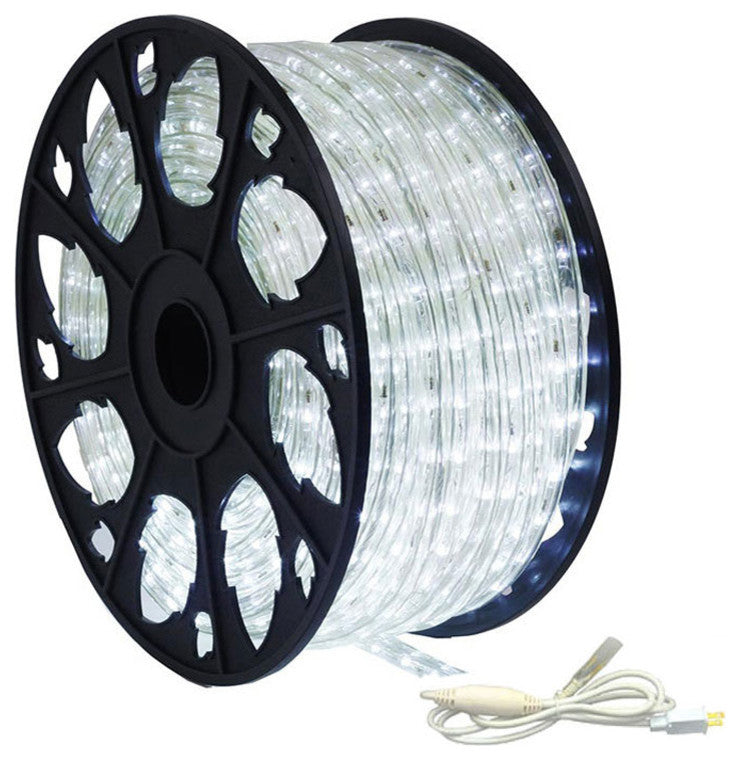 120V Dimmable LED Cool White Rope Light 150' Kit, Standard