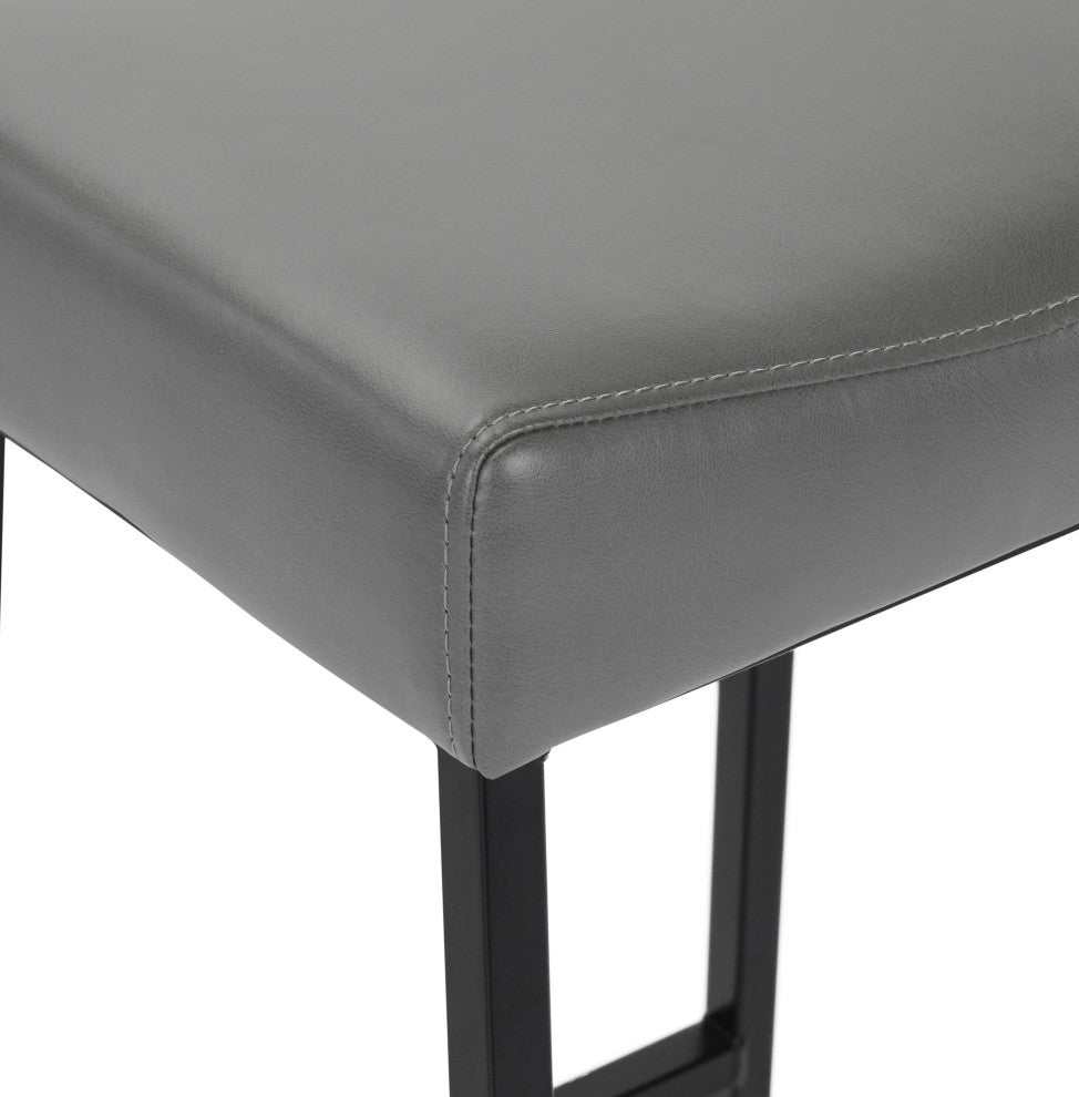 Amber 26" Counter Stool, Set of 2, Smokey Gray