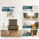 LeisureMod Jefferson Velvet Accent Armchair With Gold Frame, Dark Grey