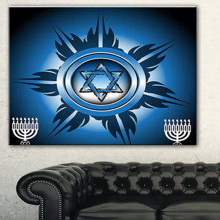 "Jewish Symbols" Modern Digital Art Canvas Print