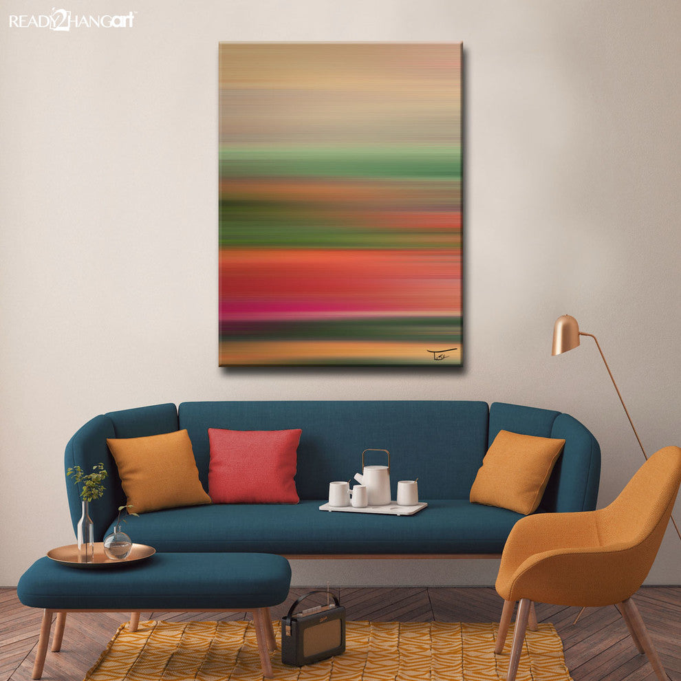 Ready2Hangart  'Blur Stripes Li' By Tristan Scott Canvas Art , 16" Hx12"