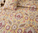 Gold Royal Medallion Floral Paisley Damask Quilt, King