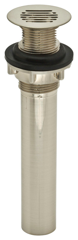 DecoDRAIN Grid Strainer Drain for Bathroom Sink, No Overflow, Brushed Nickel