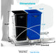 Home Zone Living 15.3 Gallon Pull Out Dual Trash Can for Recycling and Trash